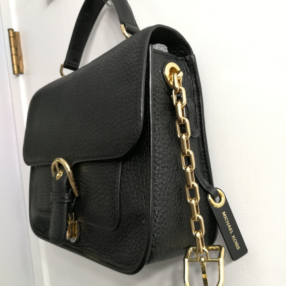 Michael Kors Black Crossbody Camera Bag Leather